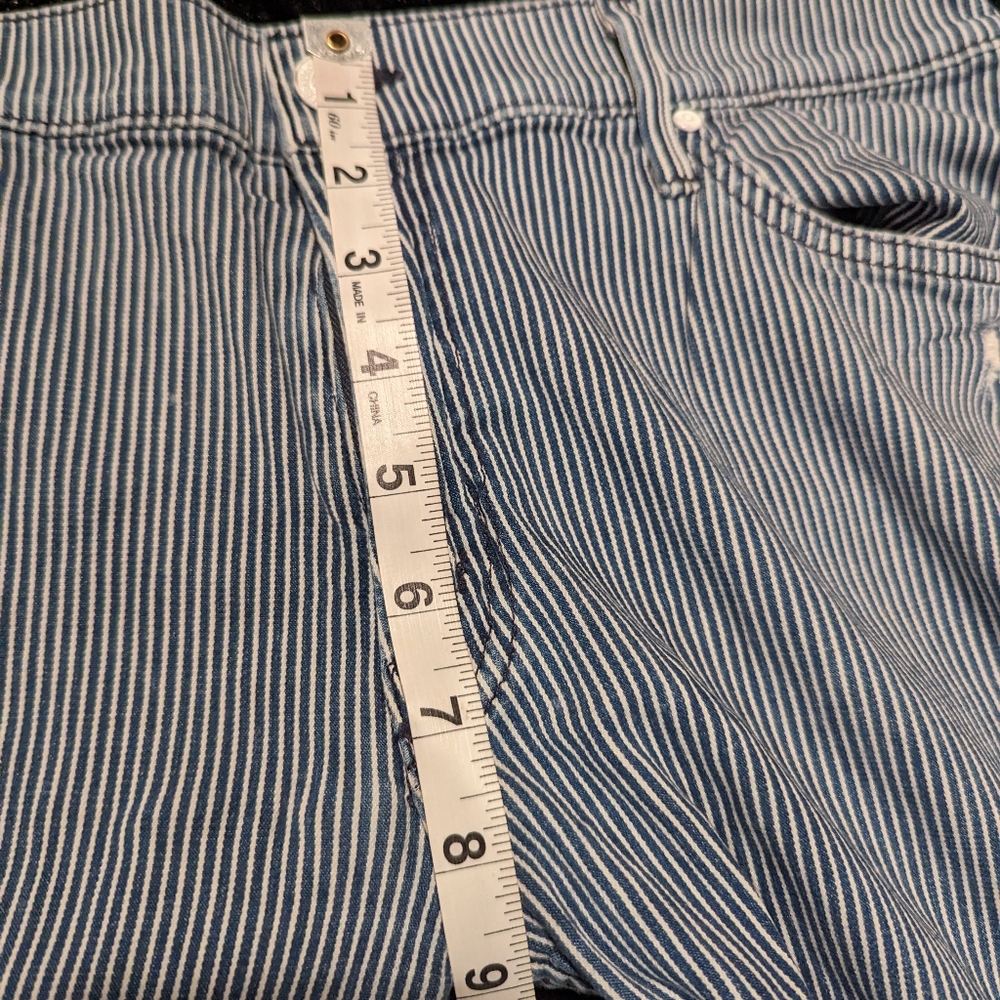 MOTHER slightly distressed pinstripe jeans size 30 - Picture 11 of 11